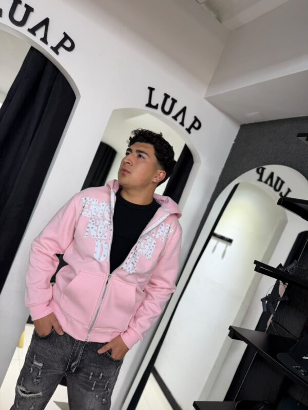 POLERON EMOTION NEVER ME ROSA OVERSIZE