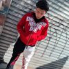 POLERON EMOTION NEVER ME ROJO OVERSIZE