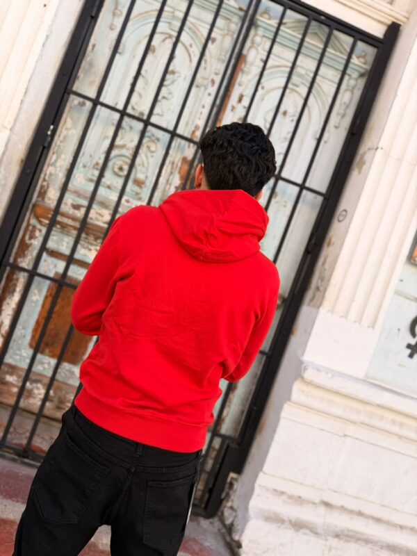 POLERON SPIDER ROJO BRILLO OVERSIZE