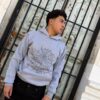 POLERON SPIDER GRIS BRILLO OVERSIZE
