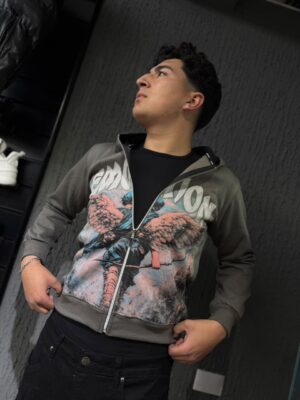 POLERON EMOTION ANGEL CUPIDO GRIS OSCURO REGULAR FIT