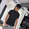 POLERA PIQUE GUESS NEGRA LINEA