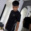 POLERA CUELLO EA7 LINEAS AL LADO NEGRO