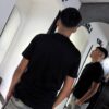POLERA CUELLO EA7 LINEAS AL LADO NEGRO