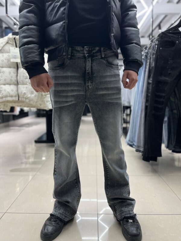 JEANS LUAPDISTRICT GRIS HILOS AMARILLO FLARE