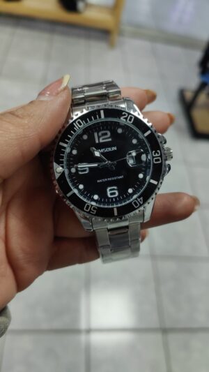 RELOJ KIMSOUN METALIZADO SILVER BLACK