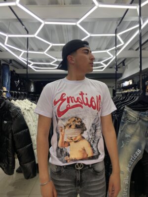 POLERA EMOTION BLANCA ANGEL VENDADO BRILLANTE
