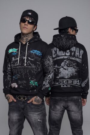 POLERON HELLSTAR NEGRO ARTO DISEÑO BLACK H22
